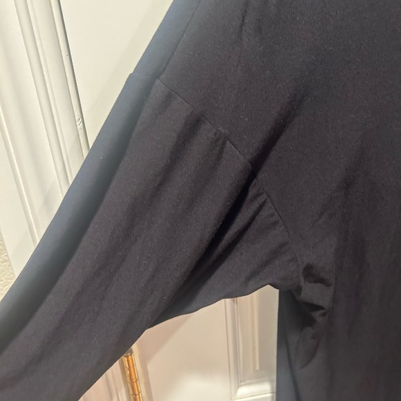 Simply Mila Black Asymmetrical Neckline and Hem Midi Dress Size Large - Picture 7 of 7